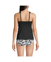 Lands' End Petite Flutter Scoop Neck Tankini Top