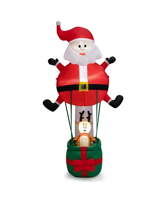 8 Feet Inflatable Santa Claus and Reindeer