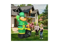 Patrick's Day Inflatable Leprechaun for Yard and Lawn-6 ft