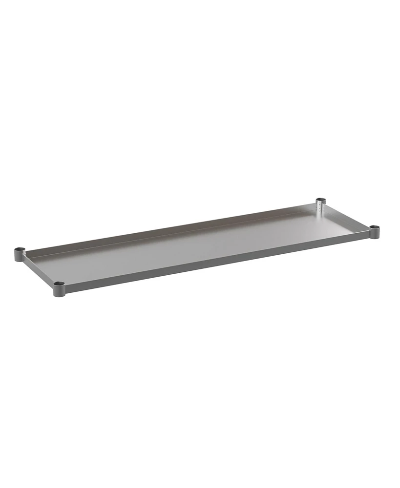 Under Shelf For Kitchen Prep And Work Tables - Adjustable Galvanized Lower Shelf For Stainless Steel Tables