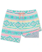 Chubbies Men's The En Fuegos Quick-Dry 5-1/2" Swim Trunks with Boxer Brief Liner