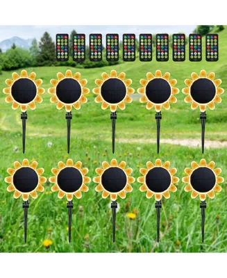 Solar Sunflower Led Light Outdoor Waterproof Floating Amphibious Lamp Packs