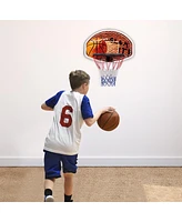 Wall Mounted Fan Backboard with Basketball Hoop and 2 Nets