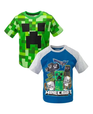 Mine craft Mobs Creeper Skeleton Enderman Boys 2 Pack T-Shirts Toddler| Child