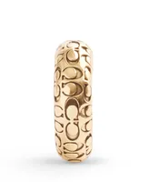 Coach Gold-Tone Signature Quilted Single-Cuff Earring