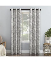 Parrish Distressed Grid Thermal Extreme 100% Blackout Grommet Curtain Panel