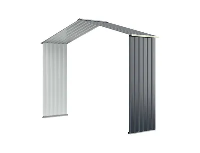 Outdoor Storage Shed Extension Kit-Grey