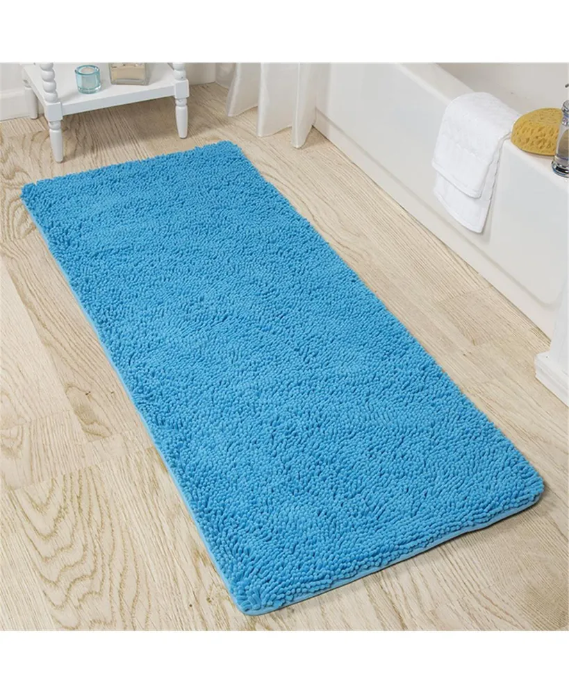 Lavish Home 2 by 5 ft. Memory Foam Shag Bath Mat