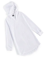 Id Ideology Big Girls Mesh Long-Sleeve Hooded Cover-Up, Created for Macy's