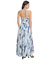 Dkny Women's Strappy Printed Maxi Dress