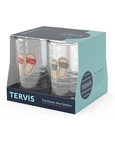 Tervis Sandy Slides Made in Usa Double Walled Insulated Tumbler Travel Cup Keeps Drinks Cold & Hot, 16oz - 4pk, Assorted