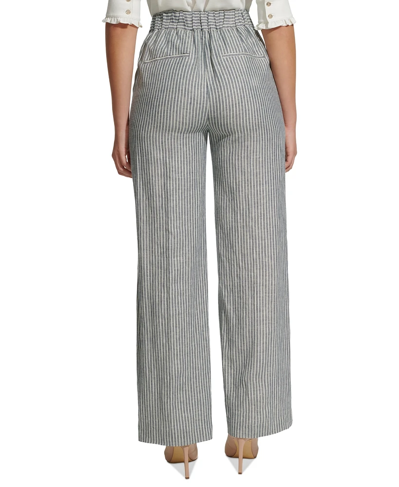 Tommy Hilfiger Women's Striped Wilde-Leg Pants