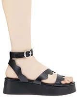 BCBGeneration Women's Faye Scalloped Buckle Flatform Sandals