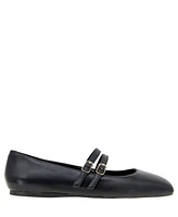 BCBGeneration Women's Harisa Slip-On Buckle Square Toe Mary Jane Ballet Flats