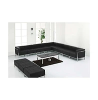 Home Office Sectional & Ottoman Set, 12 Pieces