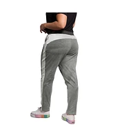 Women's Plus French Terry Reverse Side Panel Trouser Jogger