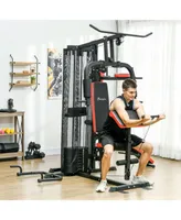 Soozier Multi Home Gym Equipment, Workout Station with 143lbs Weight Stack