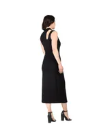 Women's Elegant Cut-Out Knit Jersey Tank Dress