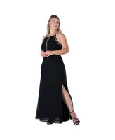 Women's Plus Lace Detailed Sleeveless Maxi Dress