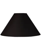 Black Large Chimney Empire Lamp Shade 6" Top x 19" Bottom x 12" Slant (Spider) Replacement with Harp and Finial - Spring crest