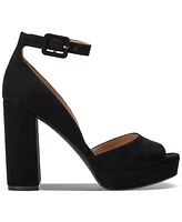 Sun + Stone Women's Reemaa Peep Toe Block Heel Platform Sandals