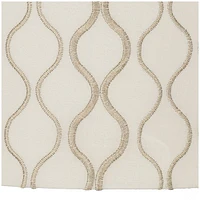 Embroidered Hourglass Medium Lamp Shade 14" Top x 14" Bottom x 11" High (Spider) Replacement with Harp and Finial - Springcrest