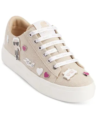 Karl Lagerfeld Paris Cate Pins Lace Up Sneakers