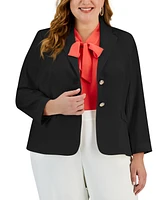 Kasper Plus Two-Button Blazer