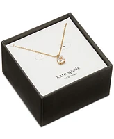 Kate Spade New York Little Luxuries Gold-Tone Pave & Crystal Square Pendant Necklace, 16" + 3" extender