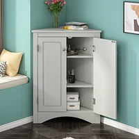 Triangle Bathroom Storage Cabinet with Adjustable Shelves