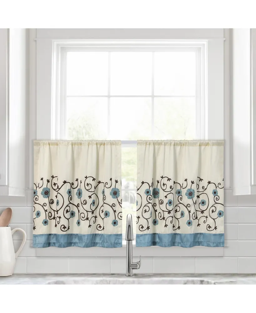 Royal Garden Kitchen Tier Window Curtain Panels