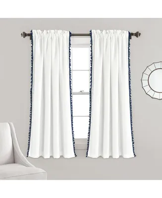 Pom Pom Window Curtain Panel