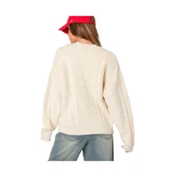 Women's Rory oversized cable knit cardigan