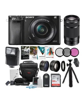Sony a6000 Mirror less Camera with 16-50mm and 55-210mm Lens (Black) Bundle