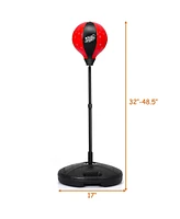 Kids Adjustable Stand Punching Bag Toy Set with Boxing Glove