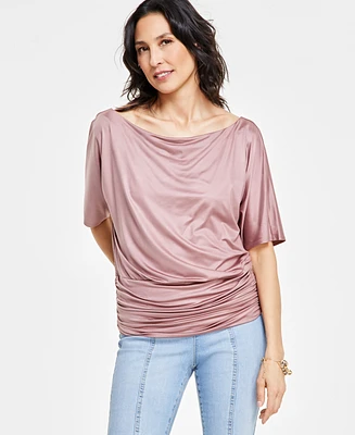 I.n.c. International Concepts Women's Draped Off-The-Shoulder Top, Created for Macy's