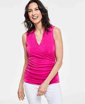 I.n.c. International Concepts Women's Draped Sleeveless Top, Created for Macy's