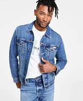 Calvin Klein Men's Tinted Stone Wash Trucker Jacket