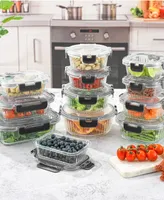 JoyJolt 24-piece Fluted Food Storage Container Set with Lids