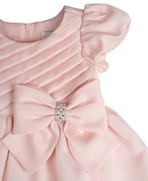 Rare Editions Baby Girl Pleated Satin Social Dress