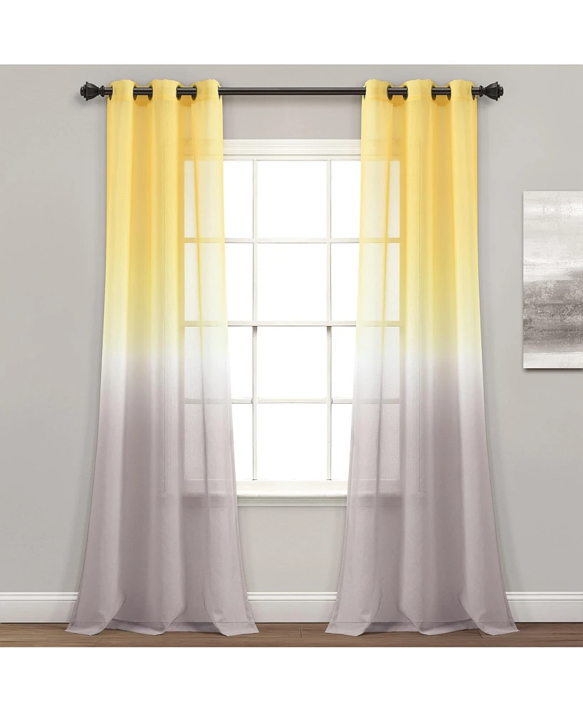 Umbre Fiesta Sheer Window Curtain Panels