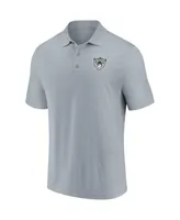 Men's Fanatics Silver Las Vegas Raiders Component Polo Shirt