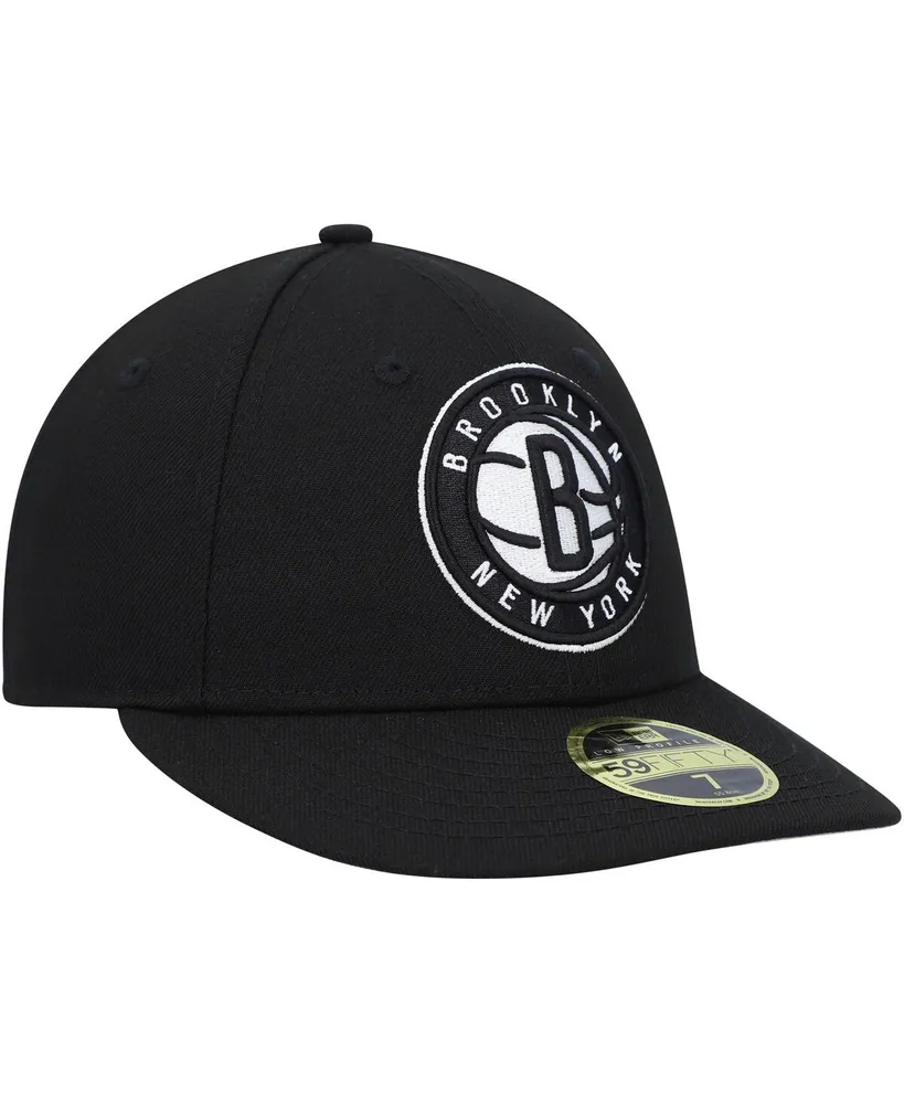 Men's New Era Black Brooklyn Nets Team Low Profile 59FIFTY Fitted Hat