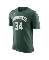 Men's Nike Giannis Antetokounmpo Hunter Green Milwaukee Bucks Icon 2022/23 Name and Number T-shirt