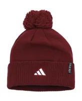 Men's adidas Maroon Texas A&M Aggies 2023 Sideline Cold.rdy Cuffed Knit Hat with Pom