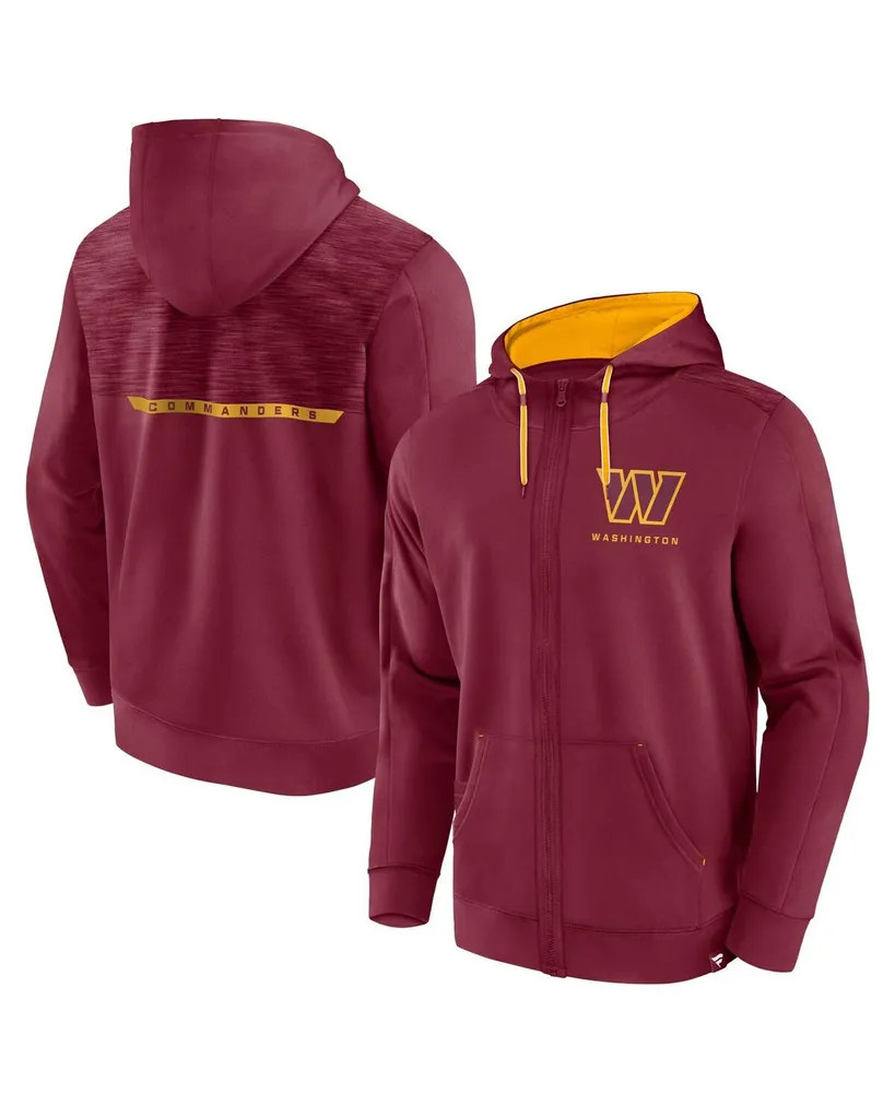 Men's Fanatics Burgundy Washington Commanders Defender Evo Full-Zip Hoodie