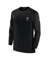 Men's Nike Black New Orleans Saints Sideline Coach Performance Long Sleeve T-shirt