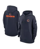 Women's Nike Navy Chicago Bears 2023 Sideline Club Fleece Pullover Hoodie