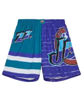 Men's Mitchell & Ness Purple, Turquoise Utah Jazz Jumbotron 3.0 Shorts