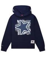 Women's Mitchell & Ness Navy Dallas Cowboys Gridiron Classics Big Face 7.0 Pullover Hoodie